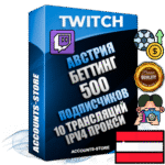 Профессиональные Австрийские соц. аккаунты Twitch с мощным оформлением под тематику БЕТТИНГ (Ставки на спорт) ручной регистрации и фарма с высоким трастом репутацией и 10 Трансляциями тематики БЕТТИНГ (Ставки на спорт) — 500 живых активных подписчиков для Рекламы и Продвижения Дополнительный Прогон по ГЕО IP Австрия из разных локаций привязана Почта (Поставляется в комплекте) + User Agent (Фарм + Выдержка + АНТИБАН + Прогон по IP) Поддержка работы с под VPN. Идеально подходят под любые проекты и схемы заработка. В комплекте безлимитный выделенный IpV4 прокси сервер