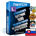 Профессиональные Словацкие соц. аккаунты Twitch с мощным оформлением под тематику БЕТТИНГ (Ставки на спорт) ручной регистрации и фарма с высоким трастом репутацией и 10 Трансляциями тематики БЕТТИНГ (Ставки на спорт) — 500 живых активных подписчиков для Рекламы и Продвижения Дополнительный Прогон по ГЕО IP Словакия из разных локаций привязана Почта (Поставляется в комплекте) + User Agent (Фарм + Выдержка + АНТИБАН + Прогон по IP) Поддержка работы с под VPN. Идеально подходят под любые проекты и схемы заработка. В комплекте безлимитный выделенный IpV4 прокси сервер
