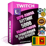 Профессиональные Шри-Ланкийские соц. аккаунты Twitch с мощным оформлением под тематику БЕТТИНГ (Ставки на спорт) ручной регистрации и фарма с высоким трастом репутацией и 10 Трансляциями тематики БЕТТИНГ (Ставки на спорт) — 5000 живых активных подписчиков для Рекламы и Продвижения Дополнительный Прогон по ГЕО IP Шри-Ланка из разных локаций привязана Почта (Поставляется в комплекте) + User Agent (Фарм + Выдержка + АНТИБАН + Прогон по IP) Поддержка работы с под VPN. Идеально подходят под любые проекты и схемы заработка. В комплекте безлимитный выделенный IpV4 прокси сервер