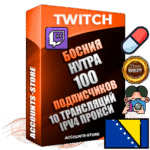 Профессиональные Боснийские соц. аккаунты Twitch с мощным оформлением под тематику НУТРА (Красота и здоровье) ручной регистрации и фарма с высоким трастом репутацией и 10 Трансляциями тематики НУТРА (Красота и здоровье) — 100 живых активных подписчиков для Рекламы и Продвижения Дополнительный Прогон по ГЕО IP Босния и Герцеговина из разных локаций привязана Почта (Поставляется в комплекте) + User Agent (Фарм + Выдержка + АНТИБАН + Прогон по IP) Поддержка работы с под VPN. Идеально подходят под любые проекты и схемы заработка. В комплекте безлимитный выделенный IpV4 прокси сервер