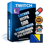 Профессиональные Боснийские соц. аккаунты Twitch с мощным оформлением под тематику НУТРА (Красота и здоровье) ручной регистрации и фарма с высоким трастом репутацией и 10 Трансляциями тематики НУТРА (Красота и здоровье) — 500 живых активных подписчиков для Рекламы и Продвижения Дополнительный Прогон по ГЕО IP Босния и Герцеговина из разных локаций привязана Почта (Поставляется в комплекте) + User Agent (Фарм + Выдержка + АНТИБАН + Прогон по IP) Поддержка работы с под VPN. Идеально подходят под любые проекты и схемы заработка. В комплекте безлимитный выделенный IpV4 прокси сервер